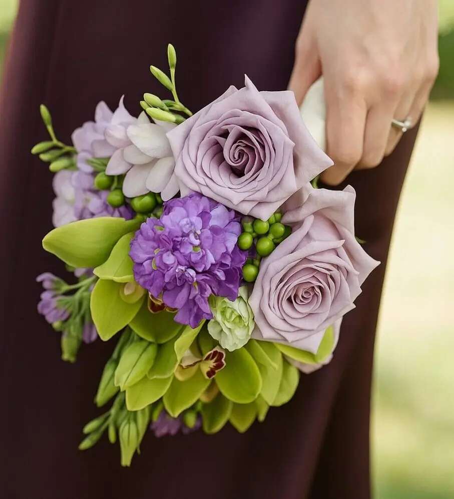 bridesmaid bouquet purple garden bridesmaid bouquet purple garden purple garden e1753125361843