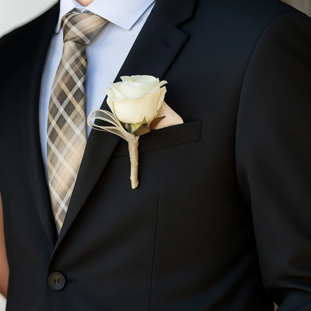Corsage + Boutonniere Elegance Gold - Image 3