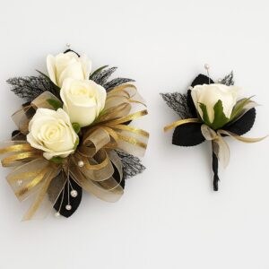 Corsage + Boutonniere Elegance Gold