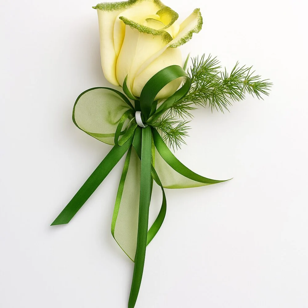 boutonniere fantasy boutonniere fantasy 20250617 2224 rosa amarilla realista remix 01jy0h00y2em4af26rxmep5vdv