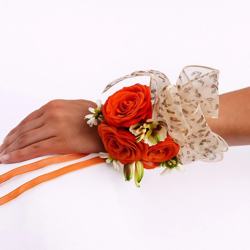 corsage mango wristlet corsage mango wristlet 20250708 1112 floral wrist corsage remix 01jzncvzfcfdmrwz7jt6gwzn2a