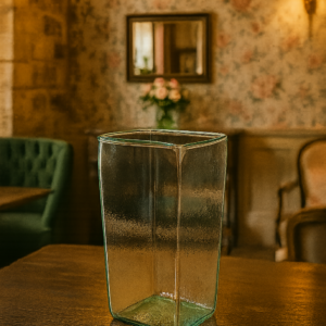 Elegant Clear Crystal Vase – Square Design
