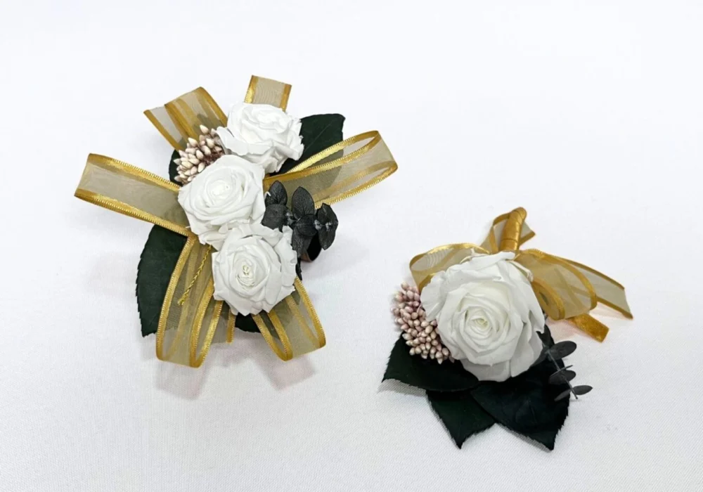 eternal gold romance luxury preserved rose corsage amp boutonniere eternal gold romance 3